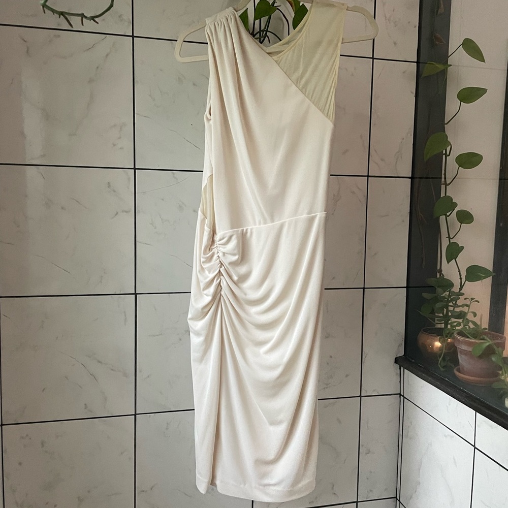 Cream Formal Halston Dress